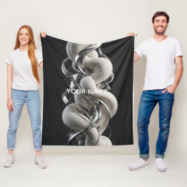 Vertikal krom Twist - Premium 3D Abstrakt Fleecefilt
