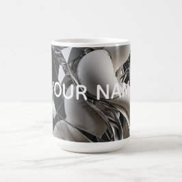 Vertikal krom Twist - Premium 3D Abstrakt Kaffemugg