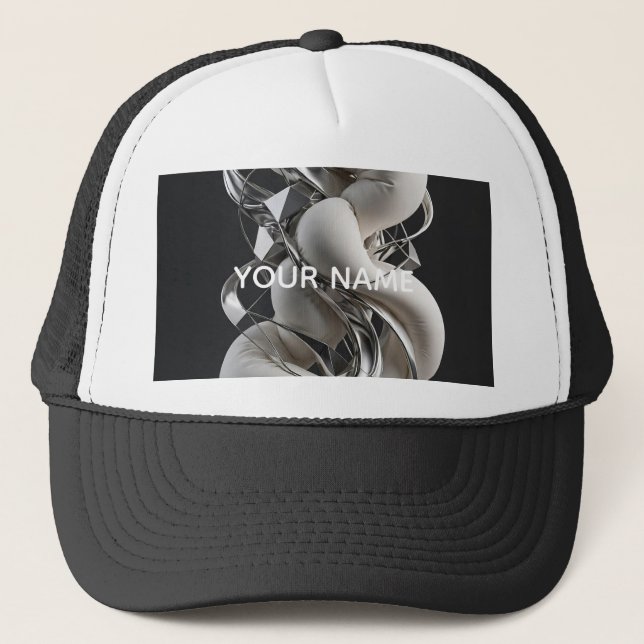 Vertikal krom Twist - Premium 3D Abstrakt Keps (Framsida)