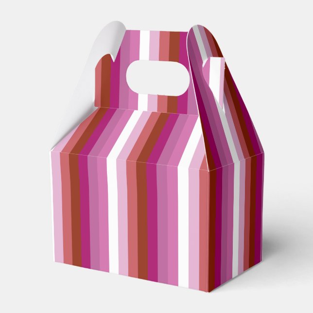 Vertikal Lesbisk Prideflagga Presentaskar (Framsidan Sidan)