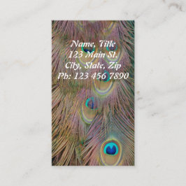 Vertikal påfågelfjädervisitkort visitkort