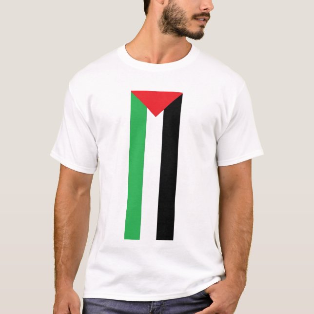 Vertikal palestinsk flaggaT-tröja T-shirt (Framsida)