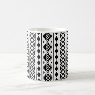 Vertikal Ptn II för Aztec extrakt svart på vit Kaffemugg