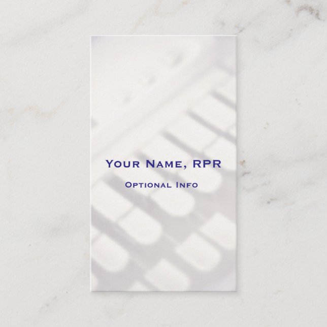 Vertikal reporter för domstol för Steno Visitkort (Framsida)