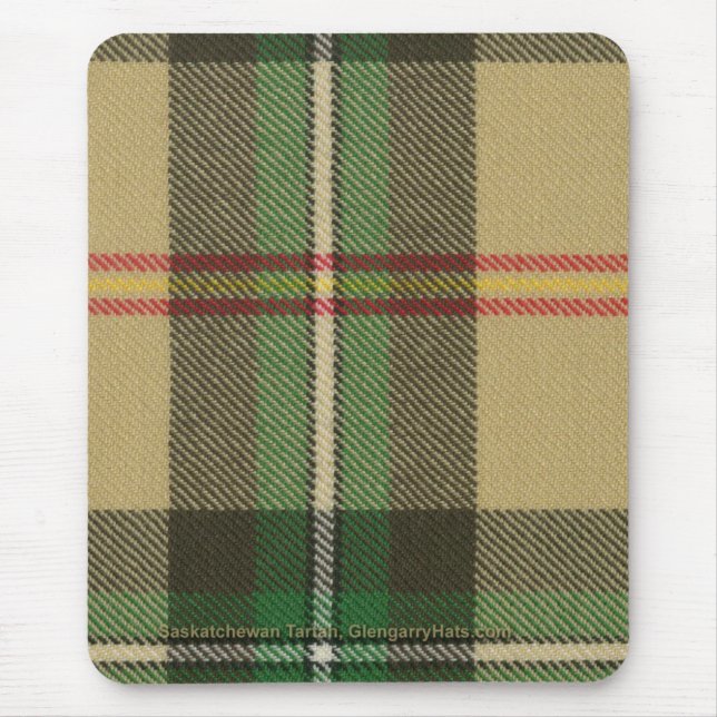 Vertikal Saskatchewan Tartan Mousepad Musmatta (Framsidan)