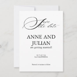Vertikal Save the date-kort med bakre foto
