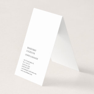 Vertikal Svart Vit Trendig Minimalistisk Enkel Visitkort