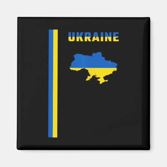 Vertikal ukrainsk flagga magnet (Framsidan)