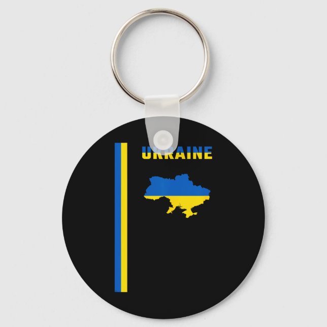 Vertikal ukrainsk flagga nyckelring (Framsida)