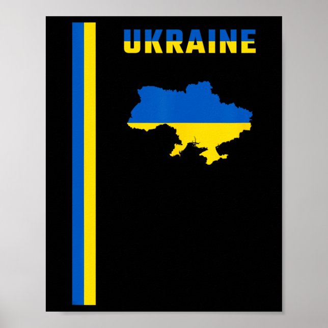 Vertikal ukrainsk flagga  poster (Framsidan)