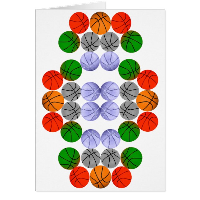 Vertikala bollar hälsningskort (Framsidan)