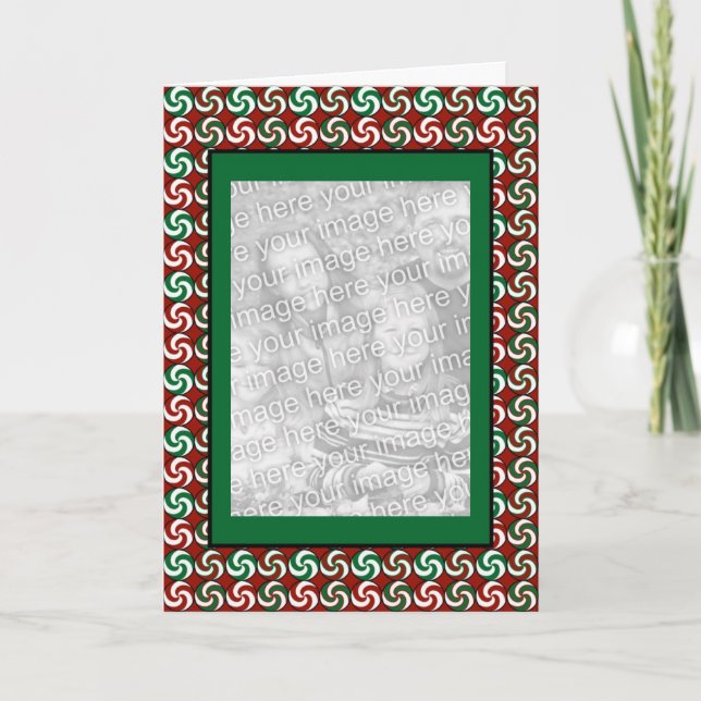 Vertikala pepparmint helgkort (Framsida)