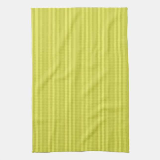 Vertikala randiga chartreuse gula mönster kökshandduk (Vertikal)