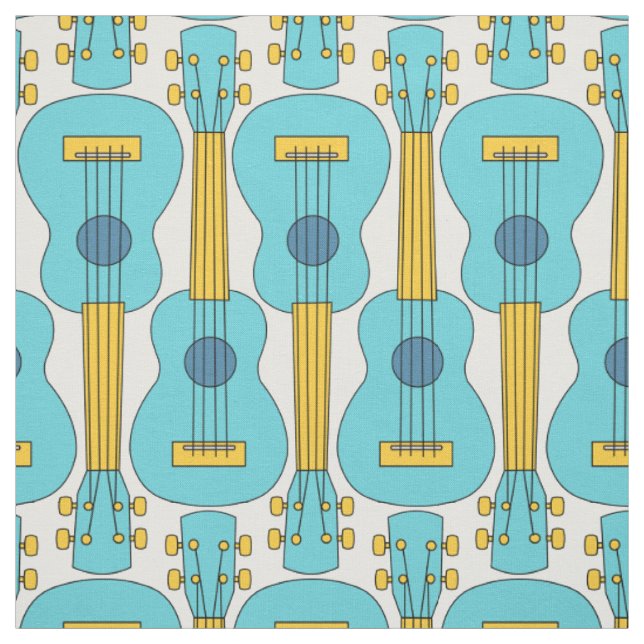 Vertikalt Ukulele-mönster  Tyg (Provkarta)