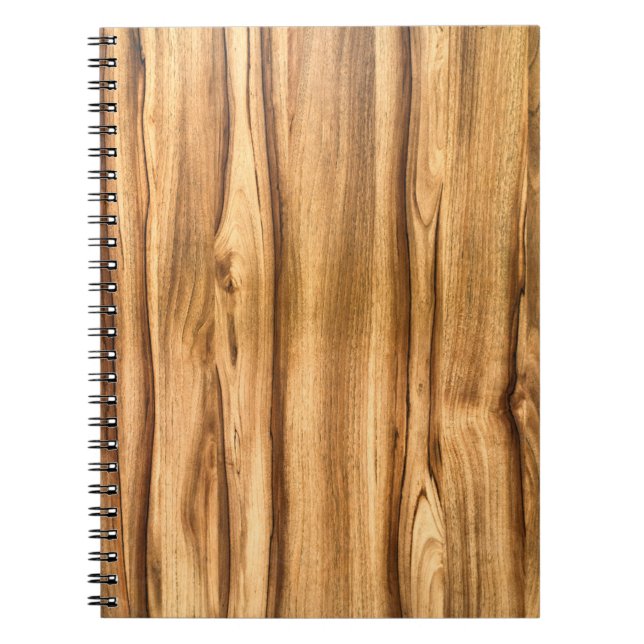 Vertikalt Wood kornmönster Anteckningsbok (Framsidan)
