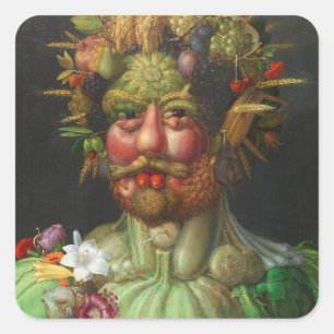 Vertumnus c. 1591 av Giuseppe Arcimboldo Fyrkantigt Klistermärke
