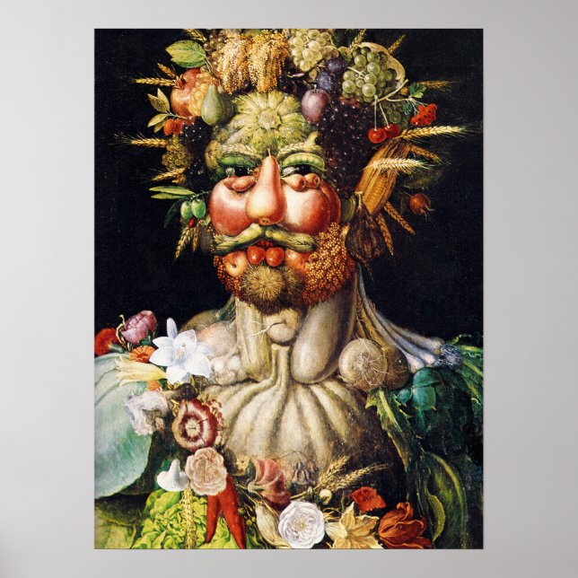 Vertumnus (Porträtt i Rudolf II) från Arcimboldo Poster (Framsidan)