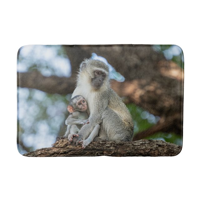 Vervet Monkey Wildlife Photography Badrumsmatta (Framsidan)