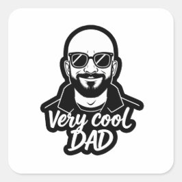 Very cool dad fyrkantigt klistermärke