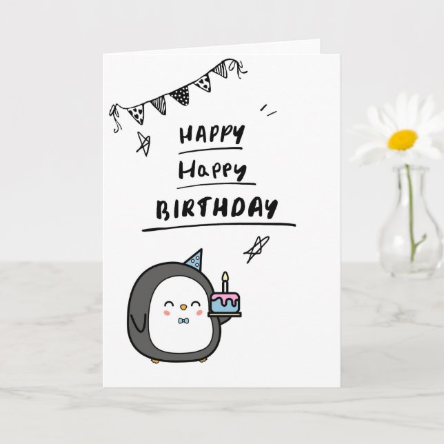 very cute Birthday Card  Kort (Liten växt)