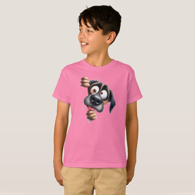 very cute funny scared puppy t shirt (Hel framsida)