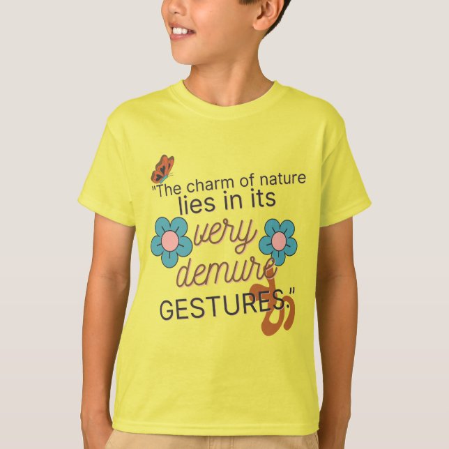 Very Demure Gestures-Gen Z 2026, Yellow Kids Basic T Shirt (Framsida)