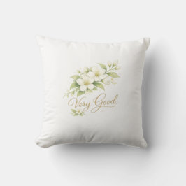 Very Good Floral Throw Pillow Elegant Design Kudde