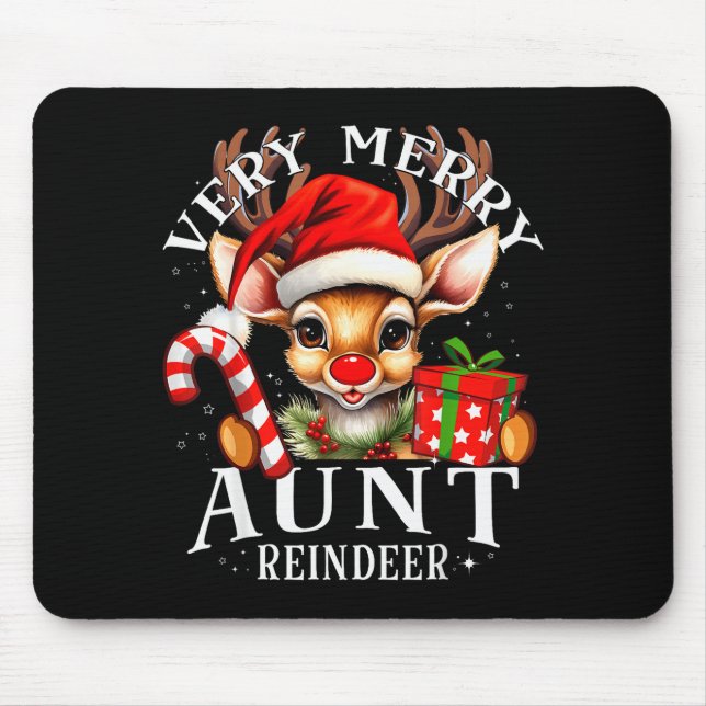 Very Merry Aunt Reindeer Matching Christmas  Musmatta (Framsidan)