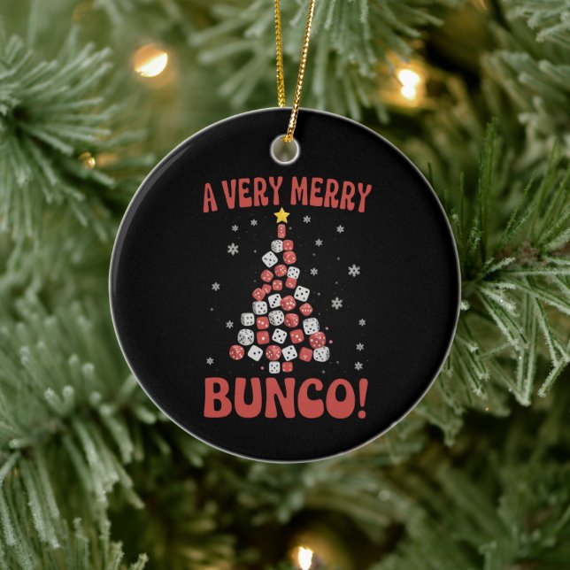 Very Merry Bunco Christmas Tree Dice Game Night Julgransprydnad Keramik (Träd)