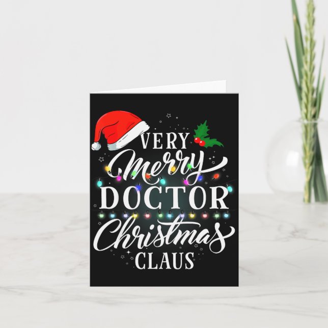 Very Merry Doctor Christmas Claus Pajamas  Kort (Framsida)