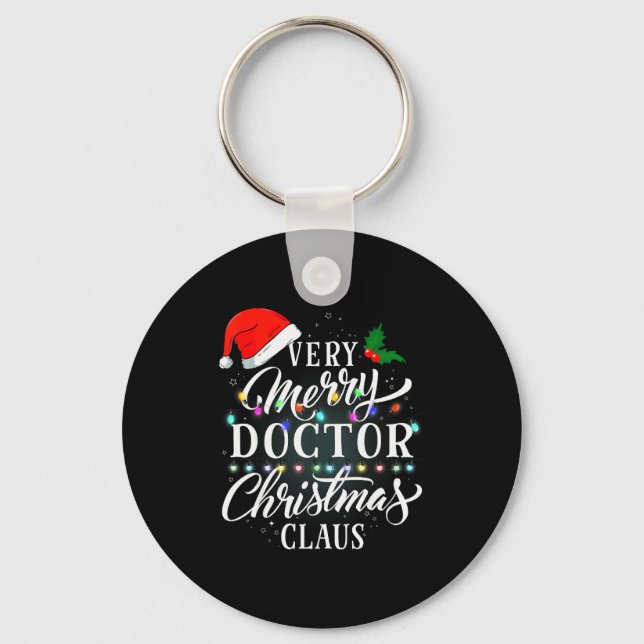 Very Merry Doctor Christmas Claus Pajamas  Nyckelring (Framsida)