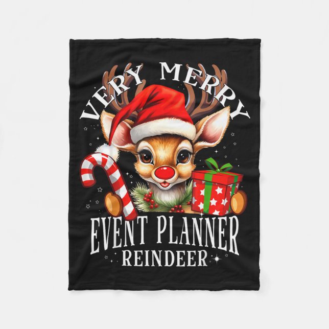 Very Merry Event Planner Reindeer Matching Christm Fleecefilt (Framsidan)