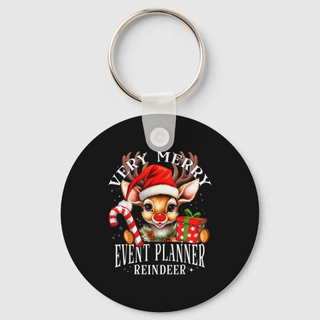 Very Merry Event Planner Reindeer Matching Christm Nyckelring (Framsida)