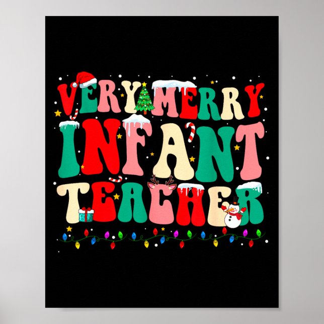 Very Merry Infant Teacher Funny Infant Squad Chris Poster (Framsidan)