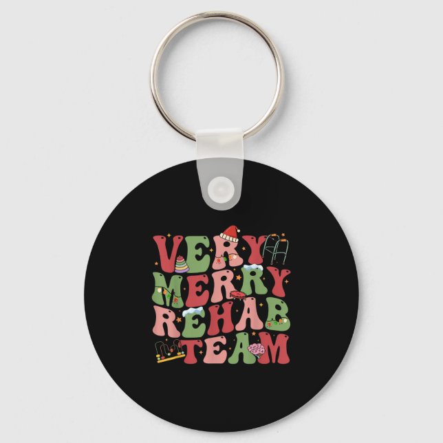 Very Merry Rehab Team Christmas Ot Pt Physical The Nyckelring (Framsida)