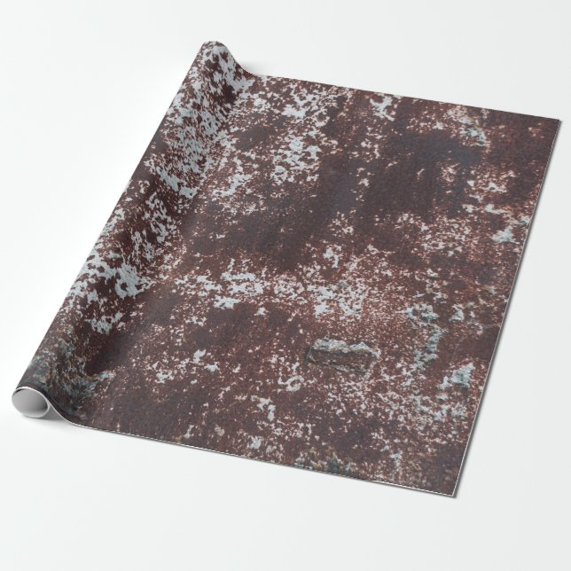 Very old rusted sheet iron. Textured metal surface Presentpapper (Utrullad)