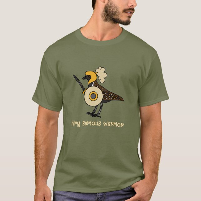 Very serious warrior t shirt (Framsida)