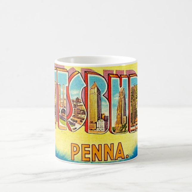 Very Vintage Pittsburgh Greeting  Kaffemugg (Center)