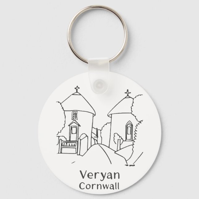 Veryan Roundhouses Keyring Nyckelring (Framsida)