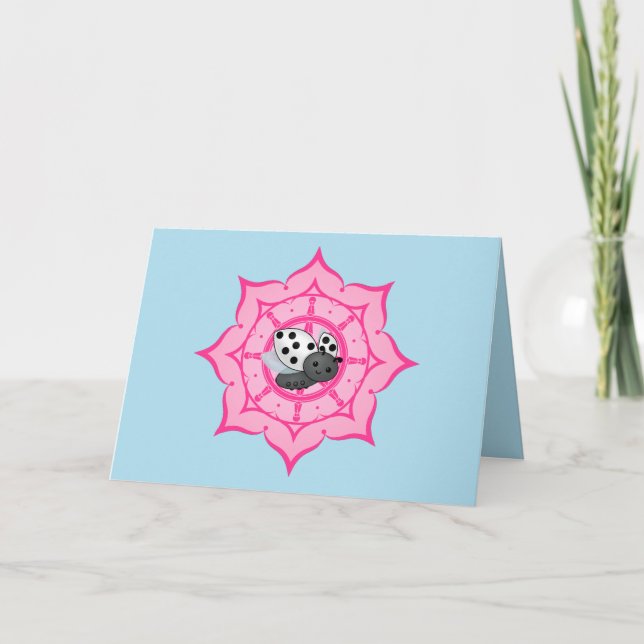 Vesak Buddha Ladybug Kort (Framsida)