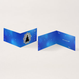 Vesak-dagen Buddha och Mandala Vaisakha Purnima Kort