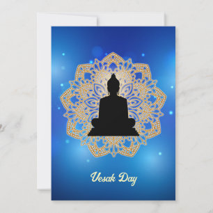 Vesak Day Buddha och Mandala Vaisakha Purnima