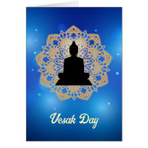 Vesak Day Buddha och Mandala Vaisakha Purnima