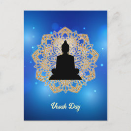 Vesak Day Buddha och Mandala Vaisakha Purnima Vykort