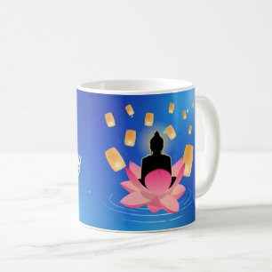 Vesak Day Buddha på Lotus Lantern Vaisakha Kaffemugg