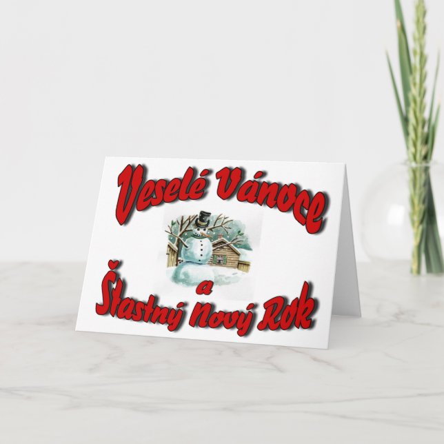 Veselé Vánoce a Šťastný Nový Rok Helgkort (Framsida)