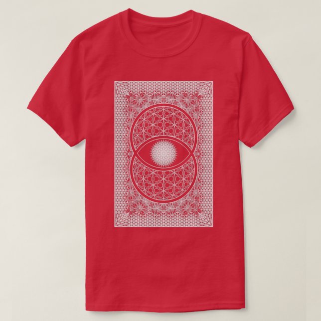 Vesica Picsis Sacred Geometry T Shirt (Design framsida)