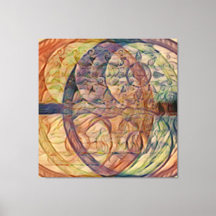 Vesica Piscis 369 RYB, Red Gult Blue Canvastryck