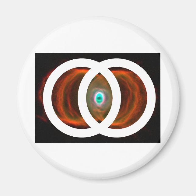 Vesica Piscis Hourglass Nebula Magnet (Framsidan)
