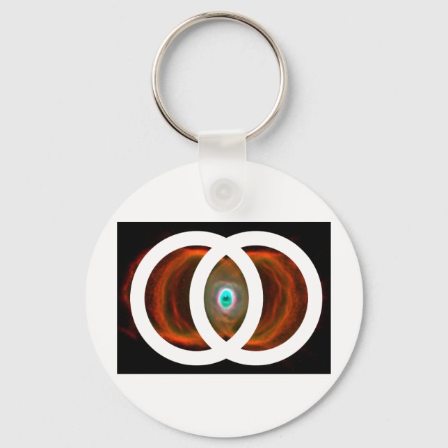 Vesica Piscis Hourglass Nebula Nyckelring (Framsida)